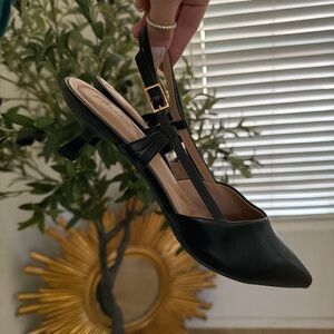 Elegant Black Slingback Heels